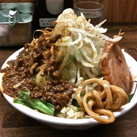 「雷そば（中￥700）カレー（挽き肉￥120）」@雷 北松戸本店の写真