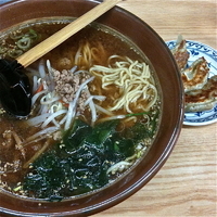 「ランチメニュー（￥700 味噌ラーメン・餃子3個）」@コタン 西荻窪店の写真