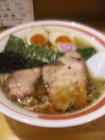 「中華そば【650円】、煮玉子【100円】、小ご飯【ランチ無料】」@青竹平打ち中華そば 麺壱吉兆の写真