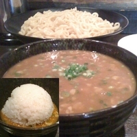 「かれーつけ麺、大盛（￥900）+半ライス（￥0）」@かれー麺 実之和 六本木店の写真