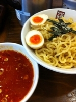 「辛味つけ麺 2玉+味玉」@煮干しらーめん 五代目 玉五郎 難波店の写真