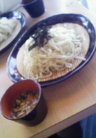 「ざるそば平麺（280円）」@黄色いテントのラーメン屋さんの写真