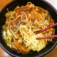 「スタミナ冷やし（麺大盛+餡大盛） 700円+100円+150円=」@ラーメンしょうやの写真