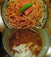 「辛つけ麺（大盛）」@麺屋 蕃茄の写真