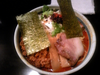 「辛特農（大辛・ライト）￥750+大盛￥100」@麺家 うえだの写真