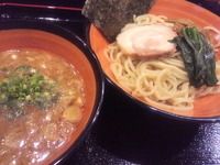 「辛味つけ麺+餃子」@初代 麺松の写真