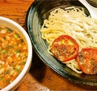 「10月限定 トマトつけめん（820円）」@鶏の穴の写真