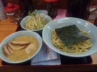 「つけ麺・味玉チャーシュー・野菜増し（900円）」@BAKUTEN 麦天の写真