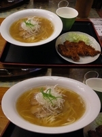 「『柚しお+単品ちきんかつ（￥850+280）』」@麺や食堂 本店の写真