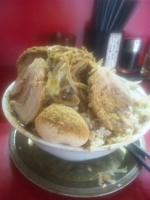 「ラーメン大800円+魚粉50円 計850円 ヤサイ+ニンニクちょ」@ジャンクガレッジ 東大宮店の写真