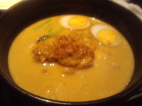 「焼きチーズカレー坦々麺\850+味玉トッピング」@ユタの店の写真