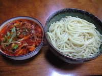 「旨辛キムチつけ麺 特盛り」@ラーメン工房 幸福亭の写真