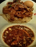 「肉盛りつけ麺 + 味玉」@魁 肉盛りつけ麺 六代目けいすけの写真