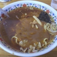 「カレーラーメン（太麺） ￥600」@ミナミ食堂の写真