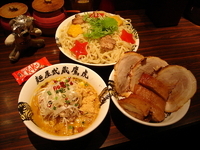 「南瓜祭つけ麺（特）+角煮×2+チャーシュー×3+ほぐし肉」@麺屋武蔵 鷹虎の写真