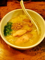 「白鶏らーめん:680円」@鶏の穴の写真