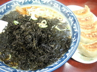 「岩のりラーメン 餃子」@珍來 五反野駅前2号店の写真