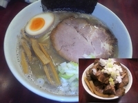 「煮干そば+まかない丼」@麺家 一鶴の写真