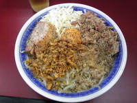 「汁なし（780円）+野菜マシ（コール）」@らーめん豚喜 川口店の写真