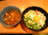 「カルボナーラあえつけ」@頑者 新横浜ラーメン博物館店の写真