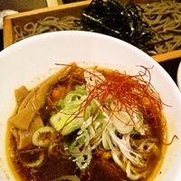 「つけ蕎麦 鶏 香味揚げ（780円）」@つけ蕎麦 安土 高田馬場本店の写真