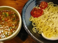 「10月限定 トマトつけめん」@鶏の穴の写真