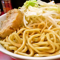 「ラーメン￥680+スキヤキ（節粉入り）￥80 ヤサイ・ニンニク少」@用心棒 本号の写真