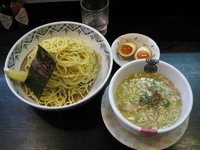 「魚貝塩つけそば大盛（800円）+味付け燻製玉子（お試し期間150」@RAMPoWの写真