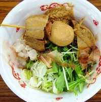 「多摩組 しゃもⅩ ～多摩組Ver～ + トッピン串」@東京ラーメンショー2010の写真