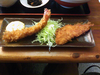 「Cランチ:中華そば+Mixフライごはん（880円）」@麺や食堂 本店の写真