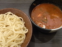 「トマトつけめん（並盛 あつもり）」@麺屋 あびすけ 東山田店の写真