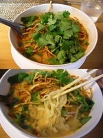 「『カオソーイ+水菜からパクチーに変更（￥900+50）』」@カオソーイ専門店 井の頭 ナムチャイの写真