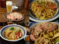 「「油そば大盛」￥750+「おつまみチャーシュー」￥350+ヱビス」@燦燦斗の写真