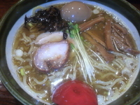「ちっきん麺（醤油・太麺）+味玉」@メン屋ちっきんの写真