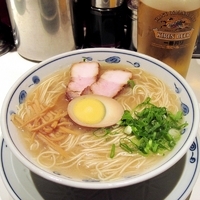 「らあめん スープふつう、麺ふつう」@らあめん英 本店の写真