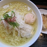 「あら炊き塩らぁめん・大盛り+へしこ焼きおにぎり 800円+ランチ」@麺屋 海神 吉祥寺店の写真