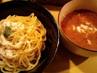 「つけ麺ロッソ（並） 800円+〆のリゾット200円=1000円」@ajitoの写真