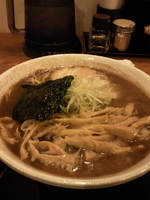 「中華そば大盛（細麺）+トッピング支那チク・・・・・950円」@くりの木 加須店の写真