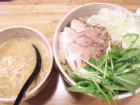 「濃厚味噌つけ麺（中盛り） 焼豚・ネギ・水菜」@めん業一筋 善龍の写真