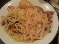 「肉盛りつけ麺（780）（並）+とろ～り味付け玉子（100）=88」@魁 肉盛りつけ麺 六代目けいすけの写真