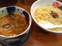 「辛節坦々つけ麺（あつもり、大盛）」@節骨麺たいぞう 恵比寿店の写真