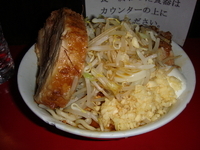 「汁なし（小つけ麺豚入り）（巻きチャー、にんにく、やさい、からめ）」@蓮爾 登戸店の写真