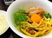 「まぜそば（ライス付き）」@TSURUMEN 大阪城北詰店の写真