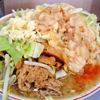 「ラーメン（ニンニクアブラカタマリトウガラシ）」@ラーメン二郎 高田馬場店の写真