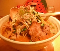 「辛味噌、太麺大盛り+メンマ」@麺や 松の写真