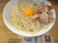 「油そば（ニンニク無し）+スープ割り」@ラーメン髭の写真