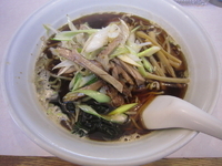 「ネギラーメン+半チャーハン+杏仁豆腐（840円）」@中華そば 双葉の写真