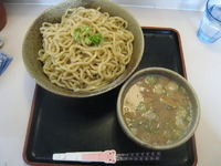 「渓つけめん+大盛り+焼きチャーシュー」@食処 渓の写真