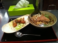 「Aセット（醤油ラーメン+半からあげ丼）」@熱血食堂すわの写真