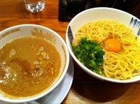 「釜玉つけ麺・中盛」@胡同製麺の写真